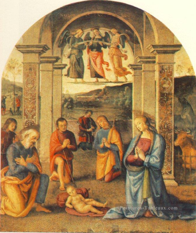Le Presepio 1498 Renaissance Pietro Perugino Peintures à l'huile